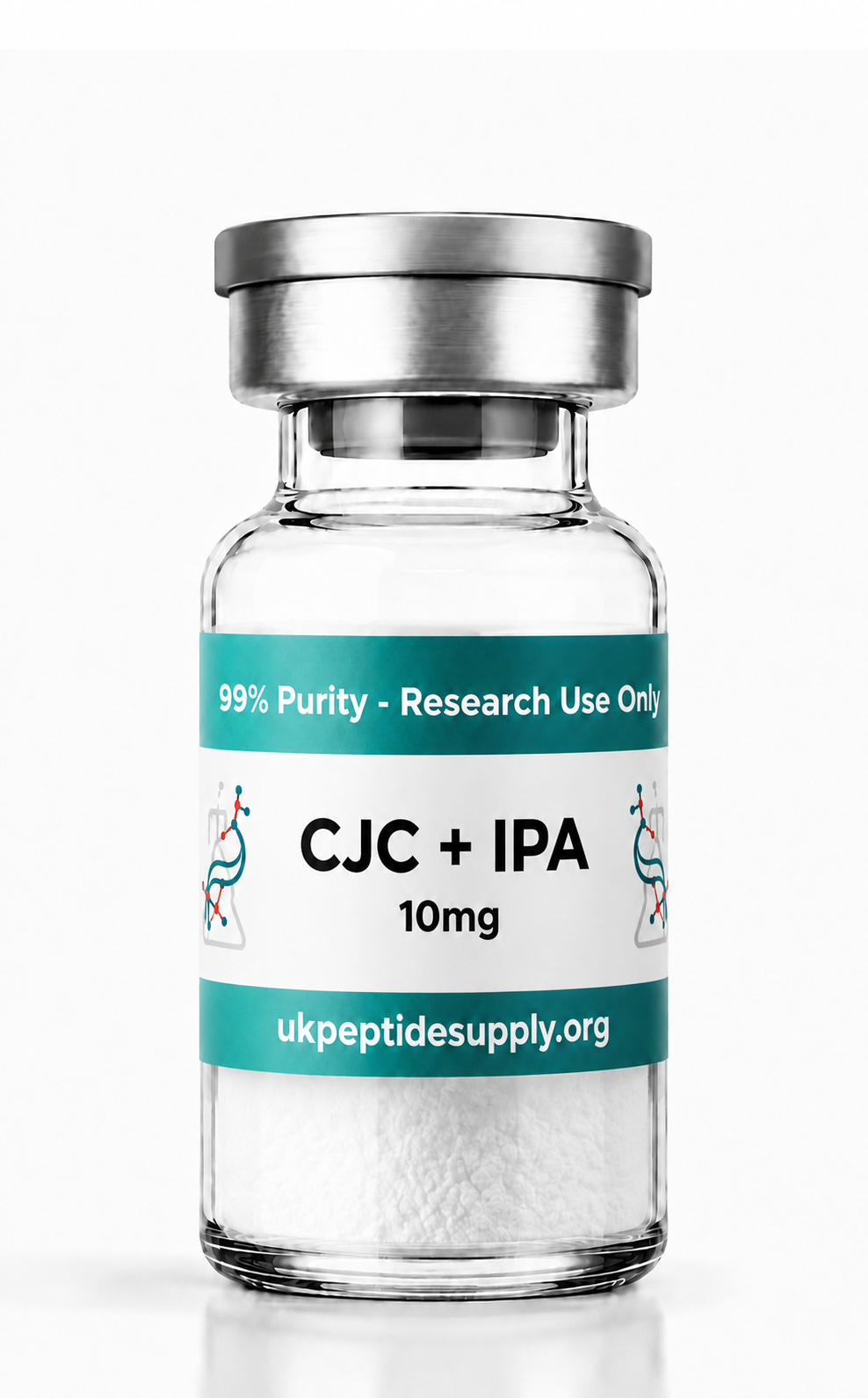 CJC-1295 No DAC and Ipamorelin research peptide blend vial