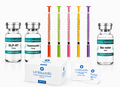 GLP-RT and Tesamorelin research peptide combo with bacteriostatic water