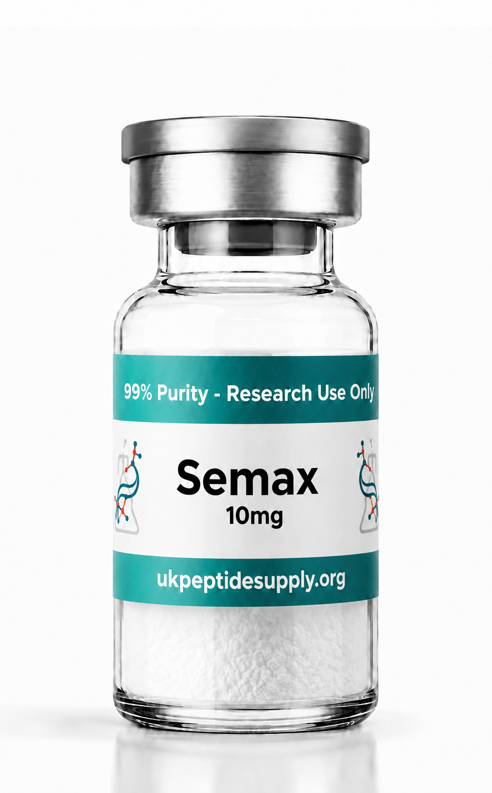 Semax 10mg lyophilized research peptide vial