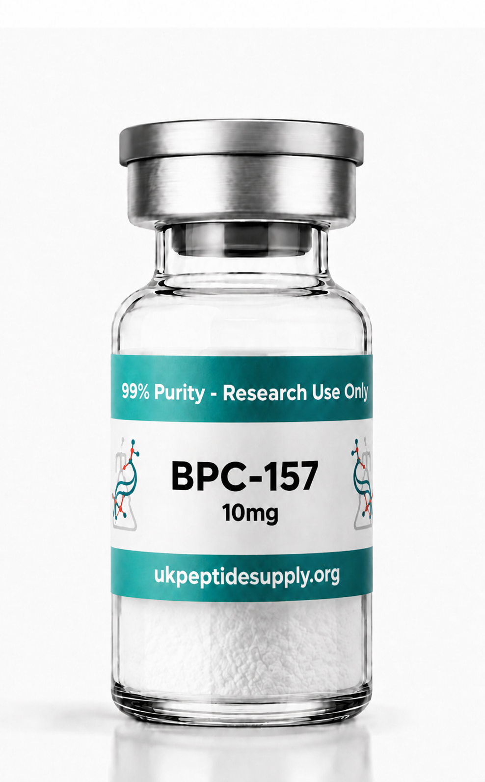 BPC-157 10mg lyophilized powder vial – UK Peptide Supply research peptide
